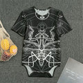 Black And White Mantis Spirit Print Men's Bodysuit