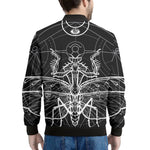 Black And White Mantis Spirit Print Men's Bomber Jacket