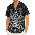 Black And White Mantis Spirit Print Men's Deep V-Neck Shirt