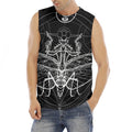 Black And White Mantis Spirit Print Men's Fitness Tank Top