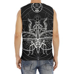 Black And White Mantis Spirit Print Men's Fitness Tank Top