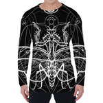 Black And White Mantis Spirit Print Men's Long Sleeve T-Shirt