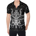 Black And White Mantis Spirit Print Men's Shirt