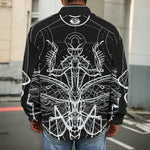Black And White Mantis Spirit Print Men's Shirt Jacket
