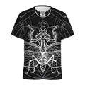 Black And White Mantis Spirit Print Men's Athletic T-Shirt
