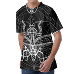 Black And White Mantis Spirit Print Men's Velvet T-Shirt