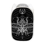 Black And White Mantis Spirit Print Mesh Laundry Hamper
