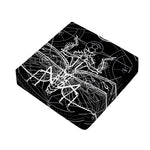 Black And White Mantis Spirit Print Outdoor Seat Cushion Cover