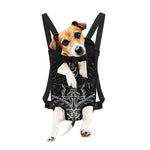 Black And White Mantis Spirit Print Pet Carrier Backpack