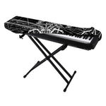 Black And White Mantis Spirit Print Piano Keyboard Cover