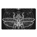 Black And White Mantis Spirit Print Polyester Doormat