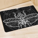 Black And White Mantis Spirit Print Polyester Doormat