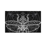 Black And White Mantis Spirit Print Polyester Flag