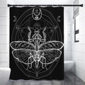 Black And White Mantis Spirit Print Premium Shower Curtain