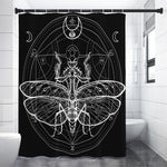 Black And White Mantis Spirit Print Premium Shower Curtain