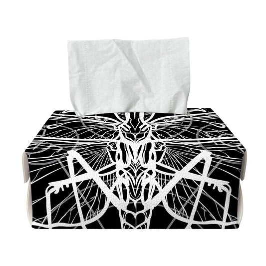 Black And White Mantis Spirit Print Rectangle Tissue Box Cover