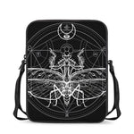 Black And White Mantis Spirit Print Rectangular Crossbody Bag