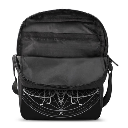 Black And White Mantis Spirit Print Rectangular Crossbody Bag