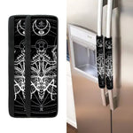 Black And White Mantis Spirit Print Refrigerator Handle Covers