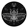 Black And White Mantis Spirit Print Round Floor Mat