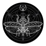Black And White Mantis Spirit Print Round Floor Mat