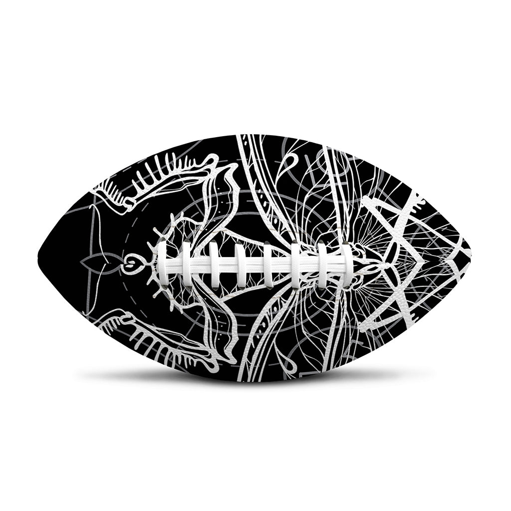 Black And White Mantis Spirit Print Rugby Ball