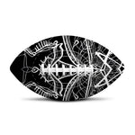 Black And White Mantis Spirit Print Rugby Ball