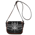 Black And White Mantis Spirit Print Saddle Bag