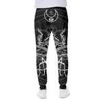 Black And White Mantis Spirit Print Scuba Joggers