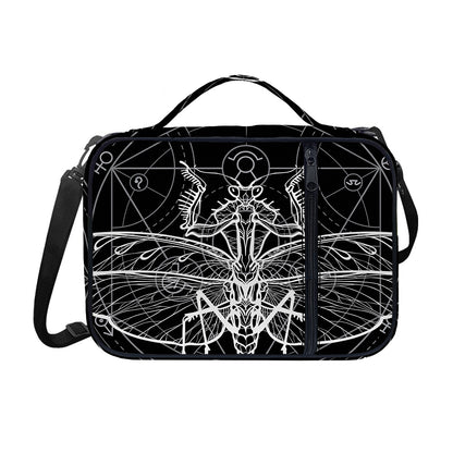 Black And White Mantis Spirit Print Shoulder Strap Bible Bag