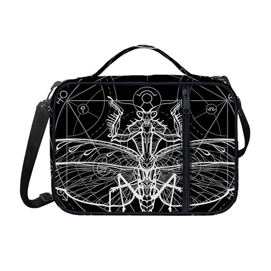 Black And White Mantis Spirit Print Shoulder Strap Bible Bag