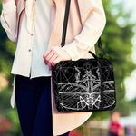 Black And White Mantis Spirit Print Shoulder Strap Bible Bag