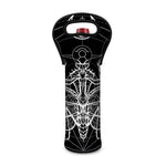 Black And White Mantis Spirit Print Single Neoprene Wine Tote