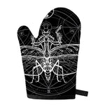 Black And White Mantis Spirit Print Single Oven Mitt