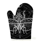 Black And White Mantis Spirit Print Single Oven Mitt