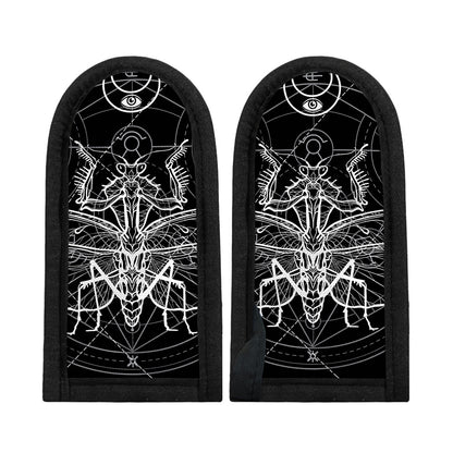 Black And White Mantis Spirit Print Skillet Handle Cover