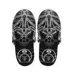Black And White Mantis Spirit Print Slippers