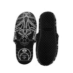 Black And White Mantis Spirit Print Slippers