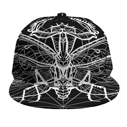 Black And White Mantis Spirit Print Snapback Cap