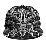 Black And White Mantis Spirit Print Snapback Cap