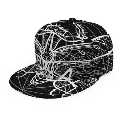 Black And White Mantis Spirit Print Snapback Cap