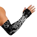 Black And White Mantis Spirit Print Sun Protection Arm Sleeves