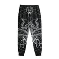 Black And White Mantis Spirit Print Sweatpants