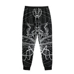Black And White Mantis Spirit Print Sweatpants