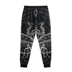 Black And White Mantis Spirit Print Sweatpants