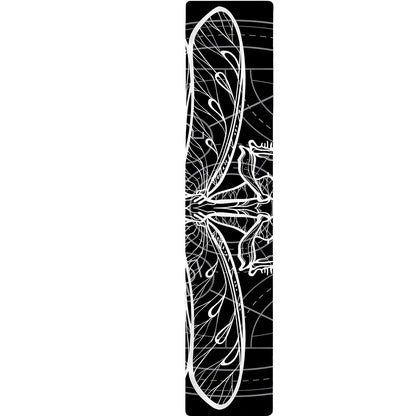Black And White Mantis Spirit Print Table Runner