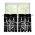 Black And White Mantis Spirit Print Tier Curtains