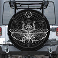 Black And White Mantis Spirit Print Tire Cover