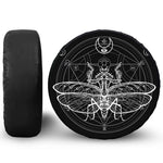Black And White Mantis Spirit Print Tire Cover