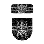 Black And White Mantis Spirit Print Toilet Lid And Tank Cover Set